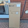 Sealed brown packing box containing a weatherproof Easylife garden cushion utility box waiting to be assembled at home